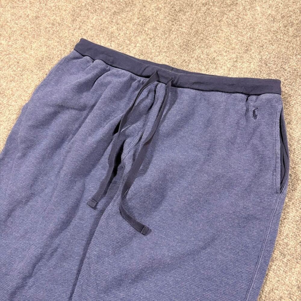 polo ralph lauren waffle knit baggy thermal lounge pants